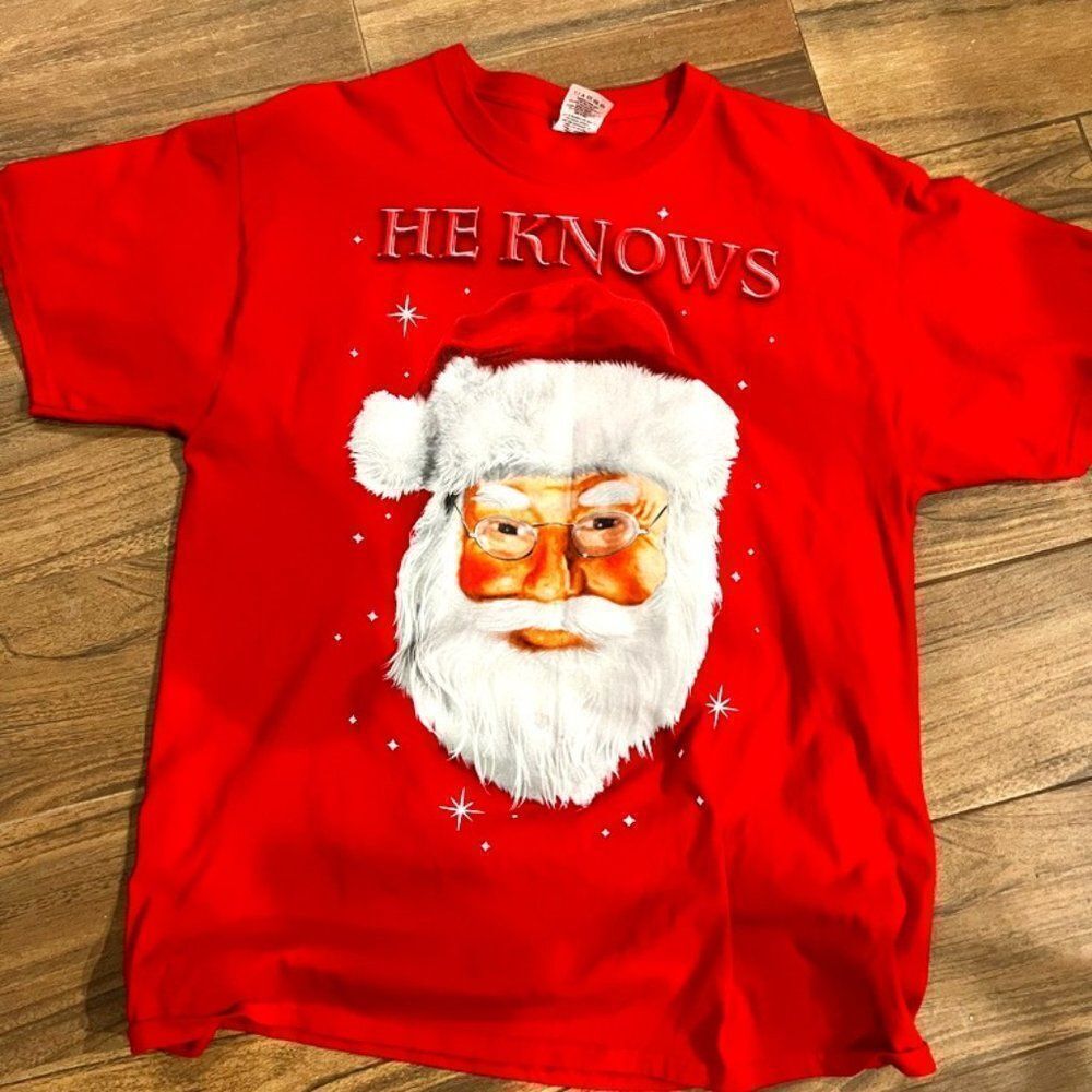 WOMENS CHRISTMAS SANTA T SHIRT